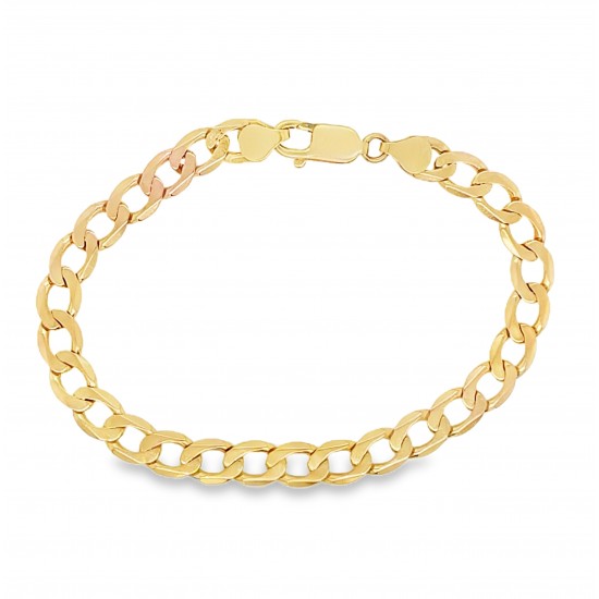 Pre Owned 9ct Mens Curb Bracelet ZB776